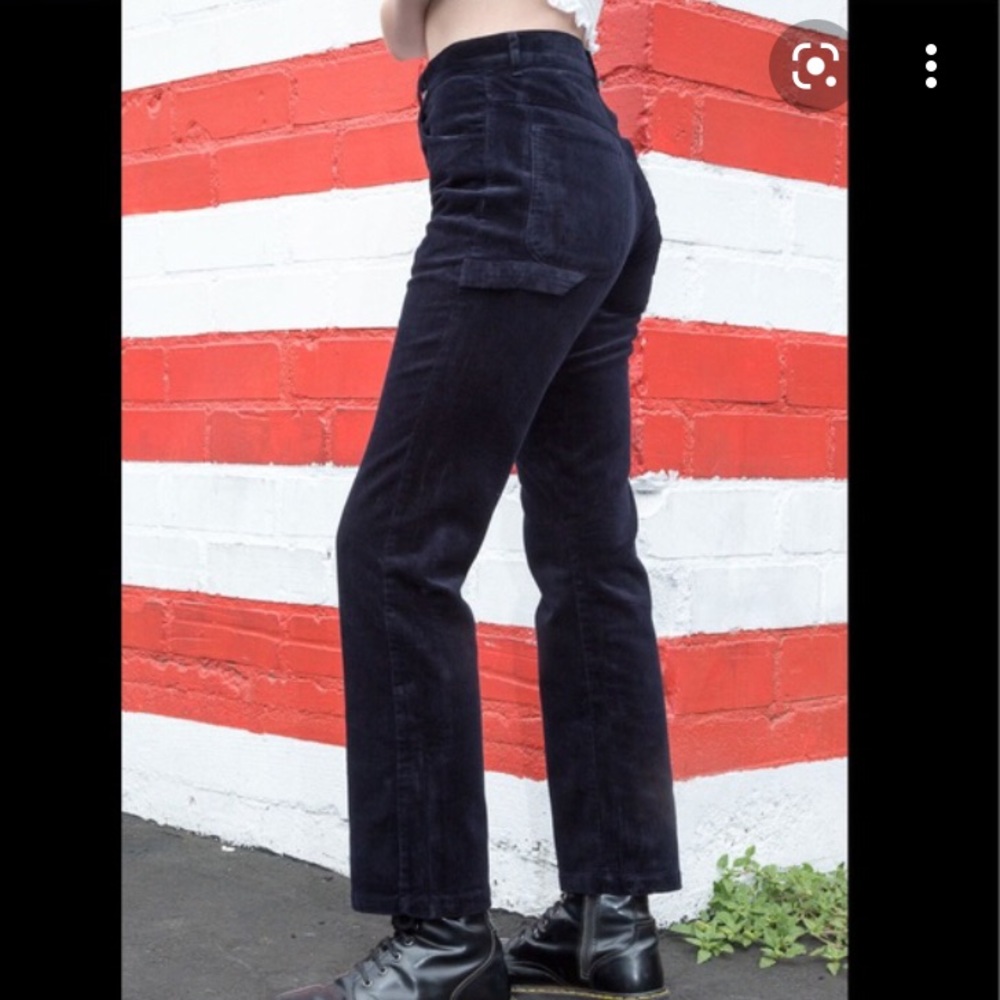 Navy blue corduroy bennett pants -Brandy Melville